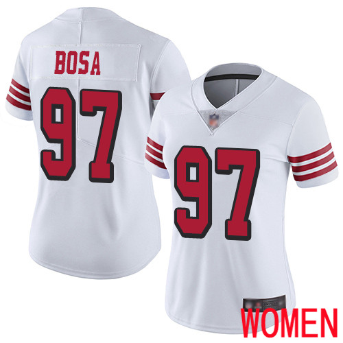 San Francisco 49ers Limited White Women Nick Bosa NFL Jersey #97 Rush Vapor Untouchable->san francisco 49ers->NFL Jersey